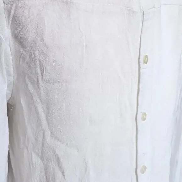 Anthropologie / Leifsdottir White Embroidered Bib-Front Blouse – Women Size 2 - Picture 7 of 9